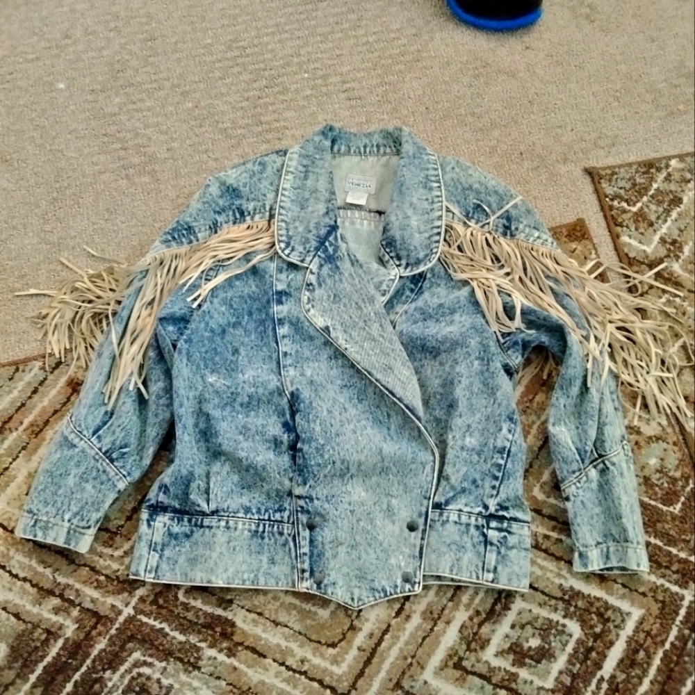 Women's Fringe Jean Jacket 18/20
